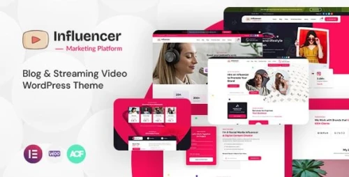 Influencer - Personal Blog & Streaming Video WordPress Theme