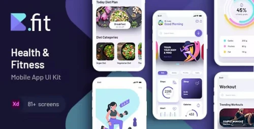 Bfit - Fitness App UI Kit for XD