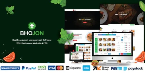 Bhojon - Best Restaurant Management Software with Restaurant Website + 4 Add-ons [Qr Order, Tax