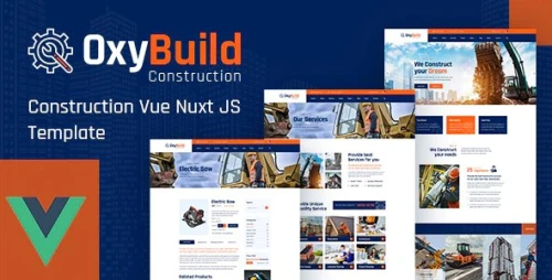 OxyBuild – Construction Vue Nuxt JS Template