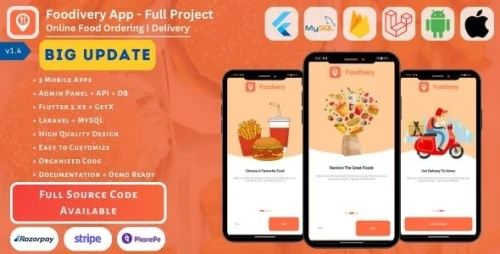 Native Foodivery App - CMS | Online Food Ordering | Delivery | Mobile Apps | Admin Panel | API + Dat