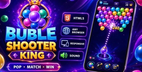 Bubble Shooter King – Endless HTML5 Bubble Shooter Game