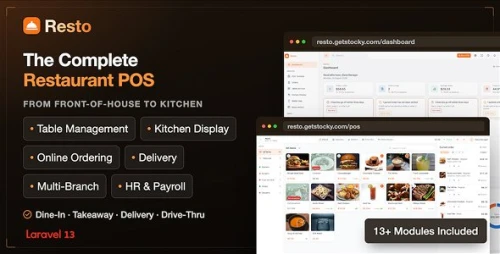 Resto — Restaurant Management System, POS, KDS & Online Ordering