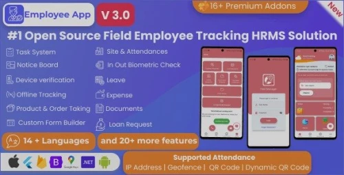 Employee App for Field Manager SaaS & non SaaS | Employee GPS tracking application | Flutter