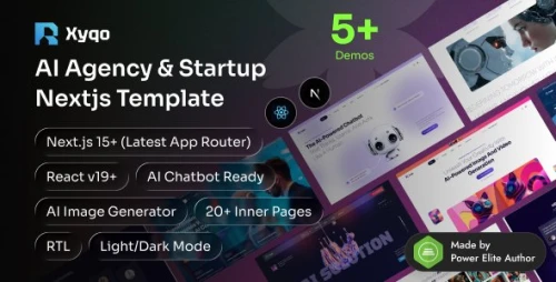Xyqo – AI Agency & Startup React Next.js Template