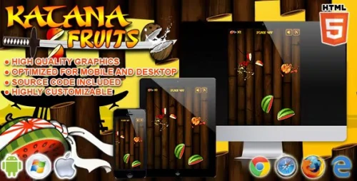 Katana Fruits - HTML5 Game
