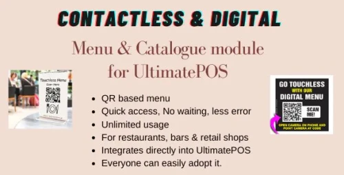 Digital Product catalogue & Menu module for UltimatePOS (With SaaS compatible)