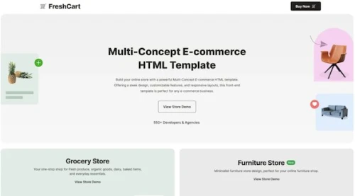 FreshCart – eCommerce HTML Template