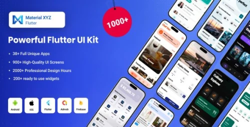 Material XYZ - Mega Flutter UI Kit & 38+ Complete Premium App Templates | Material 3