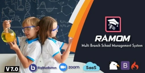 Ramom School - Multi Branch School Management System + 3 Add-ons [Subscription Saas, QR Code