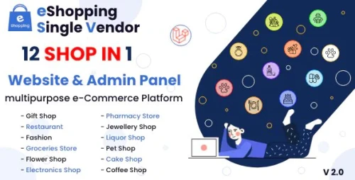 eShopping - Single Vendor Multi Purpose eCommerce System - Laravel Website