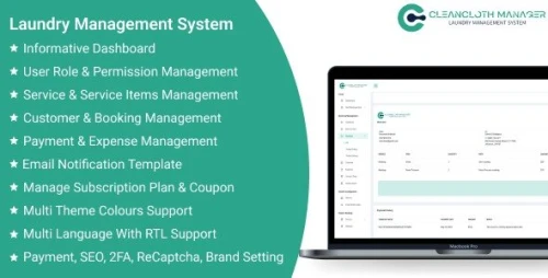 CleanCloth Manager SaaS - Laundry Management System
