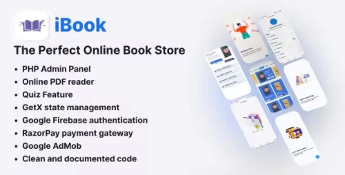 iBook - Online Book Store with Flutter and PHP Admin Panel