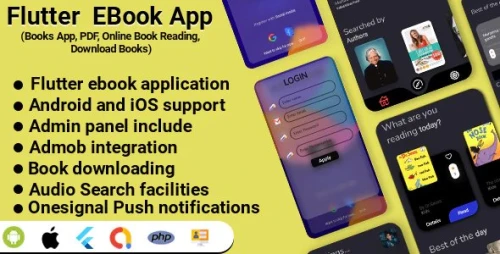 Flutter EBook App (Online eBook Reading, Download eBooks,Books App)