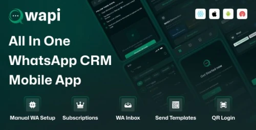 Wapi WhatsApp CRM Mobile App | React Native CLI Android iOS | Team Inbox, Campaign, Automation