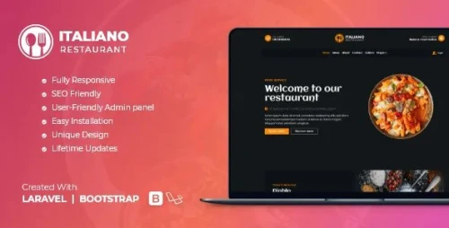 Italiano Restaurant - Laravel Website & Admin Panel