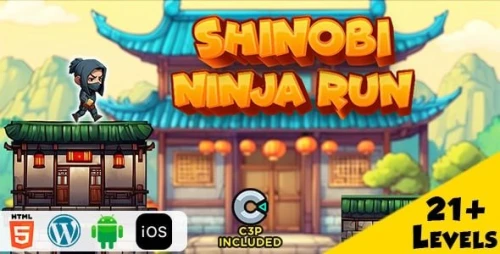 Shinobi Ninja Run HTML5 Construct 3 Game