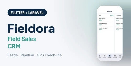 Fieldora | Flutter Field Sales CRM App with Laravel Admin