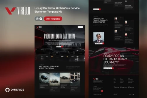 Virello – Luxury Car Rental & Chauffeur Service Elementor Template Kit