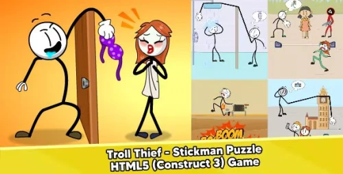 Troll Thief - Stickman Puzzle (Construct 3)