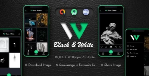 Black and White Wallpaper with Admin Panel + Google Admob
