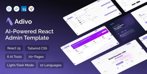 Adivo - AI-Ready React Admin Template (React 19)