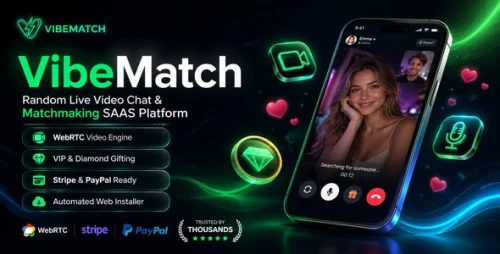 VibeMatch | Flutter Random Video Chat App and Matchmaking Platform