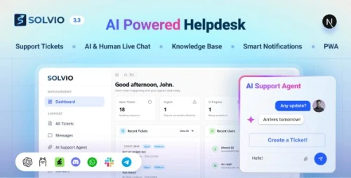 Solvio - Autonomous AI support agent with RAG, live chat, and ticket automation