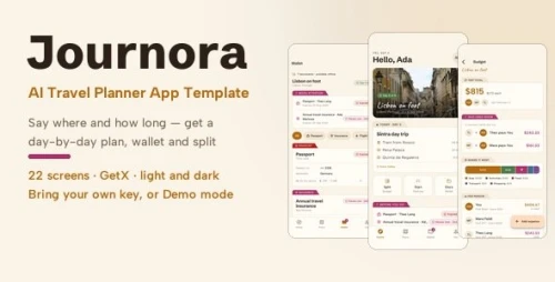 Journora | Flutter AI Travel Planner App Template
