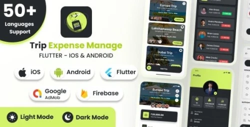TripMode – Flutter Trip Expense Manager (Android & iOS, Expense Split, 50+ Languages, Dark Mode)