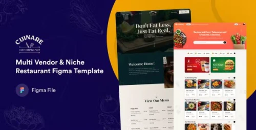 Cuinare - Multi Vendor & Niche Restaurant Figma Template