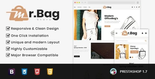 MrBag Store Prestashop 1.7 - 9.x Responsive Theme