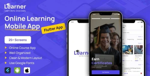 Learner | Flutter Learning App UI Kit