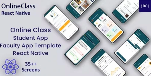 Online Class App Template - Coaching App - Online Exam eLearning App - Online Study App - React