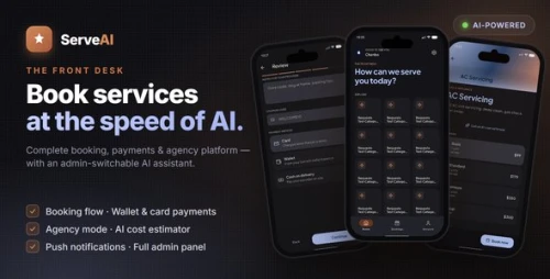 ServeAI | on-Demand Services Marketplace Full Application (Flutter and Next.js)