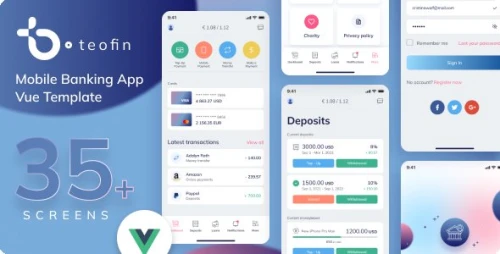 Teofin – Vue.js Banking & Finance PWA