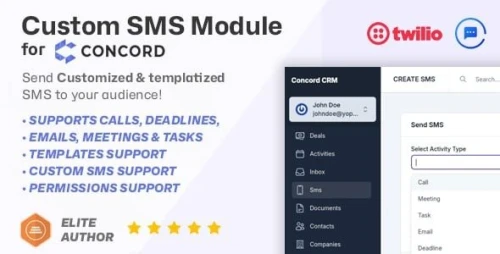 Custom SMS module for Concord CRM - Automated and On-demand Messages