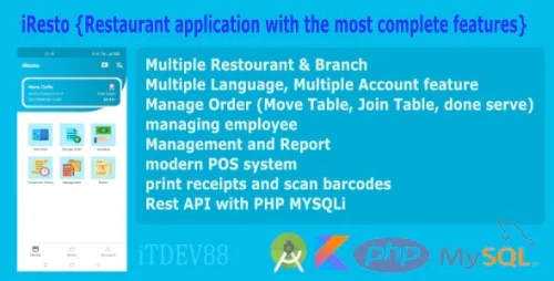 iResto - Restaurant application with the most complete features, with rest API and multi access