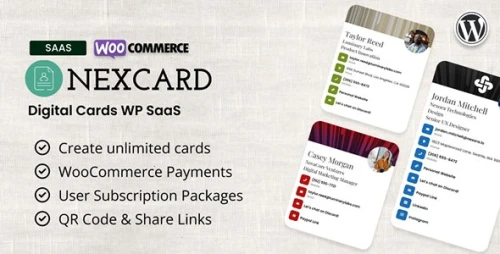 NexCard - vCard & Business Cards Builder WordPress SaaS [Extended Version]