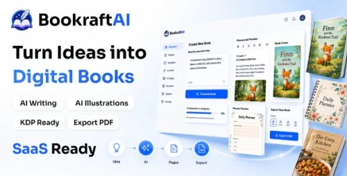 BookraftAI | Self-Hosted AI Publishing SAAS | Next.js & Node.js Script