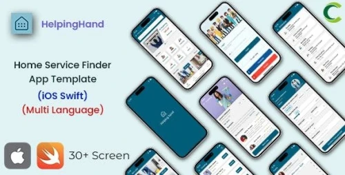 Home Service Finder App Template in iOS Swift | HelpingHand | Multi Language