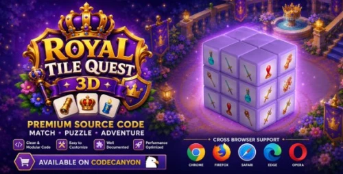 Royal Tile Quest 3D | Kingdom Tile Adventure HTML5 Game