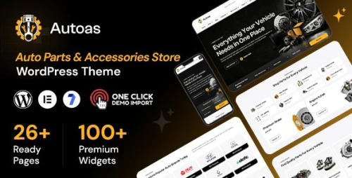 Autoas - Auto Parts and Accessories Store WordPress WooCommerce Theme