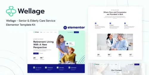 Wellage - Senior & Elderly Care Service Elementor Template Kit