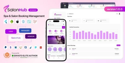 SalonHub - Spa & Salon Booking Management Full Solution