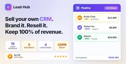 LeadHub - Multi-Tenant SaaS CRM with Lead Pipelines, Forms & Automations