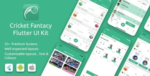 Cricket Fantasy Android App Template + iOS App Template | Flutter | Cricket Fantasy Game Dream11