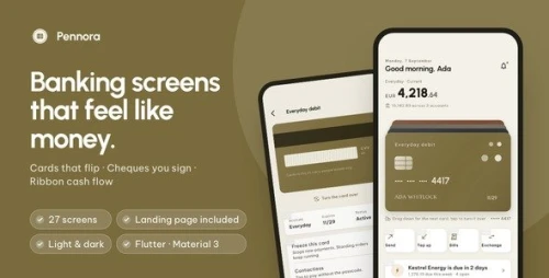 Pennora | Flutter Banking and Wallet App with Laravel Admin