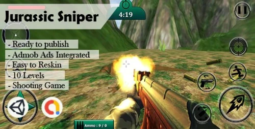 Jurassic Sniper (Unity - Admob)