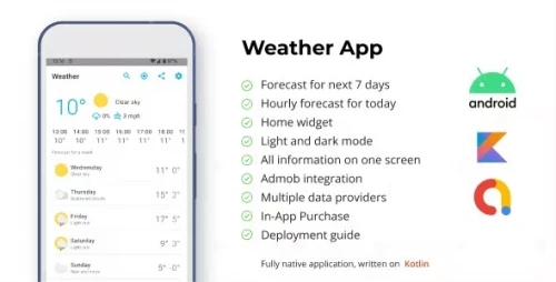 Weather Tomorrow Complete Android Application + Admob + In-App